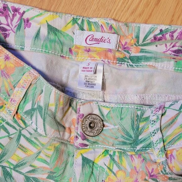 Candie's Tropical Print Midrise Shorts Size 5 - Picture 7 of 7